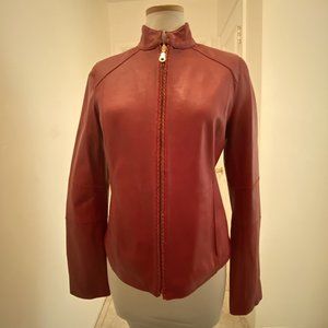 Red Leather Jacket - Vintage Wilsons Leathers Med.